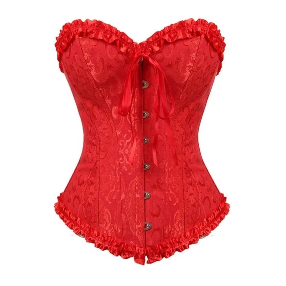 Red floral corset very flattering size 5x=16/18